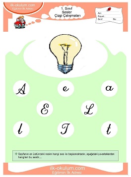 Çocuklar İçin L Sesi Çalışma Sayfaları 